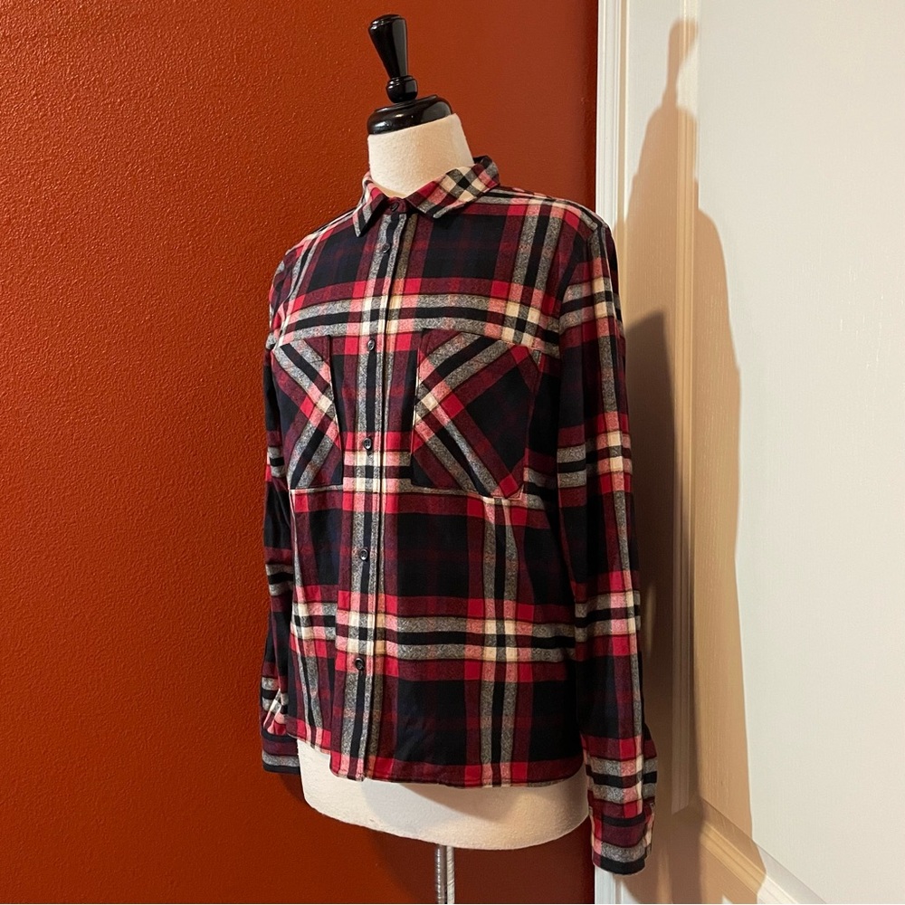 Pendleton Women’s‎ Plaid Wool Double Chest Pocket Button Down Long Sleeve Shirt